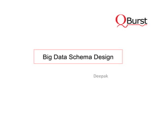 Big Data Schema Design

               Deepak
 