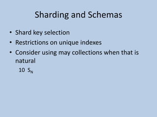 Compare and Swap> t=db.inventory> s = t.findOne( {sku:'abc'} )> --s.qty;> t.update({_id:s._id, qty:qty_old}, s);> db.getLastError(){"err" : , "updatedExisting" : true , "n" : 1 , "ok" : 1} // it worked Oops?
