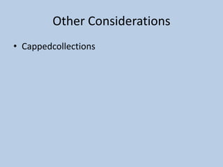 Compare and Swap - Better> t=db.inventory> s = t.findOne( {sku:'abc'} )> obj_old = Object.extend({}, s);> --s.qty;> // t.update({_id:s._id, qty:qty_old}, s);> t.update( obj_old , s);> print( db.getLastError().ok ? “worked” : “try again” );