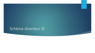 Schéma directeur SI
 