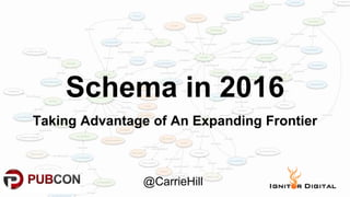 Schema in 2016
Taking Advantage of An Expanding Frontier
@CarrieHill
 