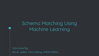 Schema matching using machine learning | PPT