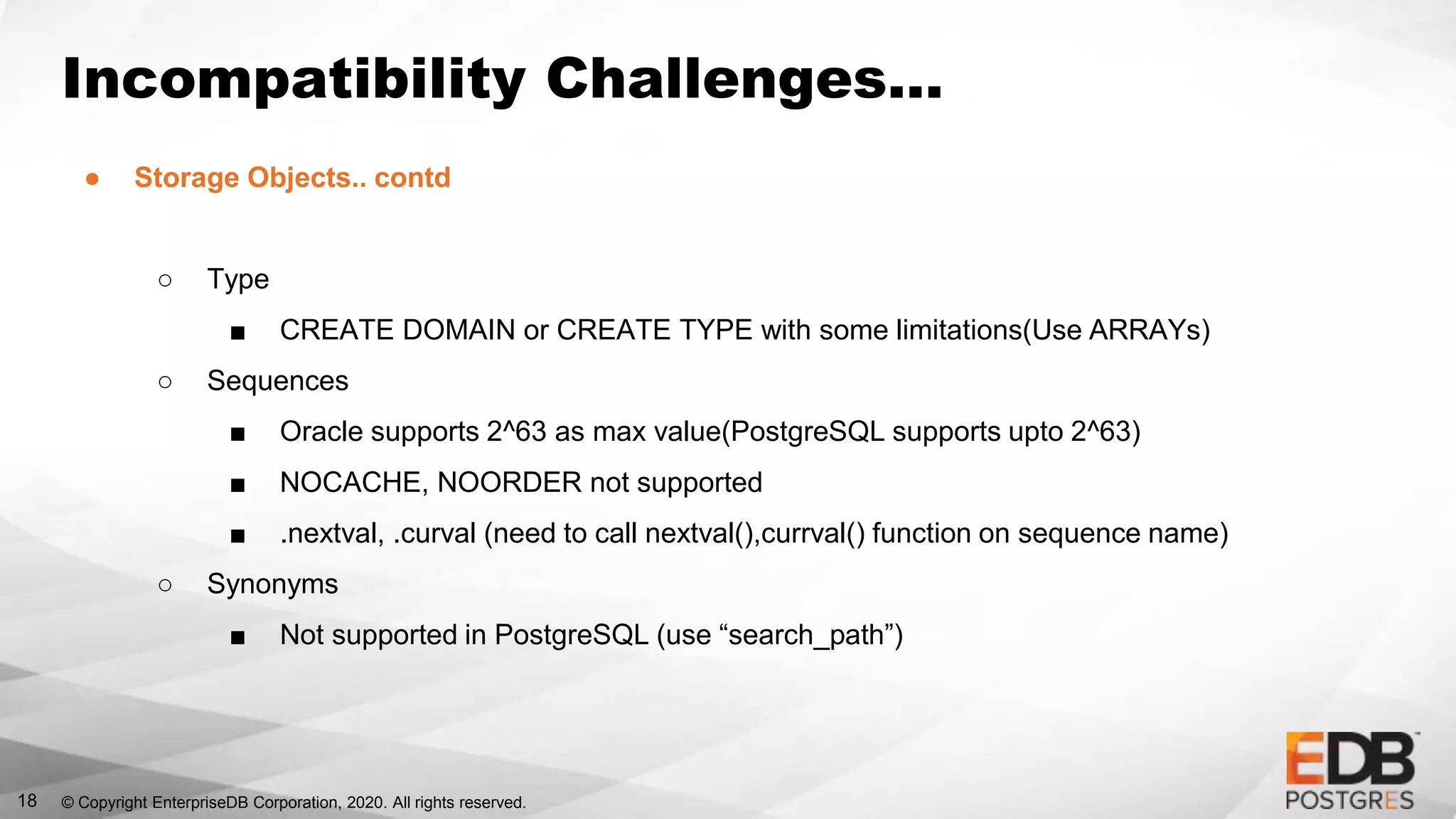 Oracle to Postgres Schema Migration Hustle | PPT
