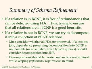 Introduction to Schema refinement lecture notes.ppt