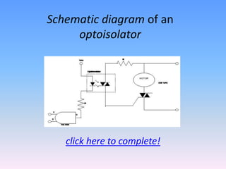 Schematic diagram of an
     optoisolator




   click here to complete!
 