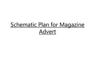 Schematic Plan for Magazine
Advert
 