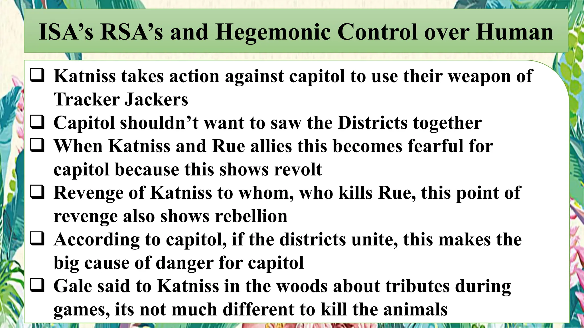 Schematic Surveillance , Hunger Games, Catching Fire.pptx
