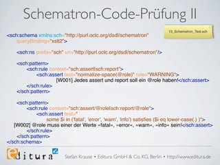 Schematron-Code-Prüfung II
                                                                            13_Schematron_Test....
