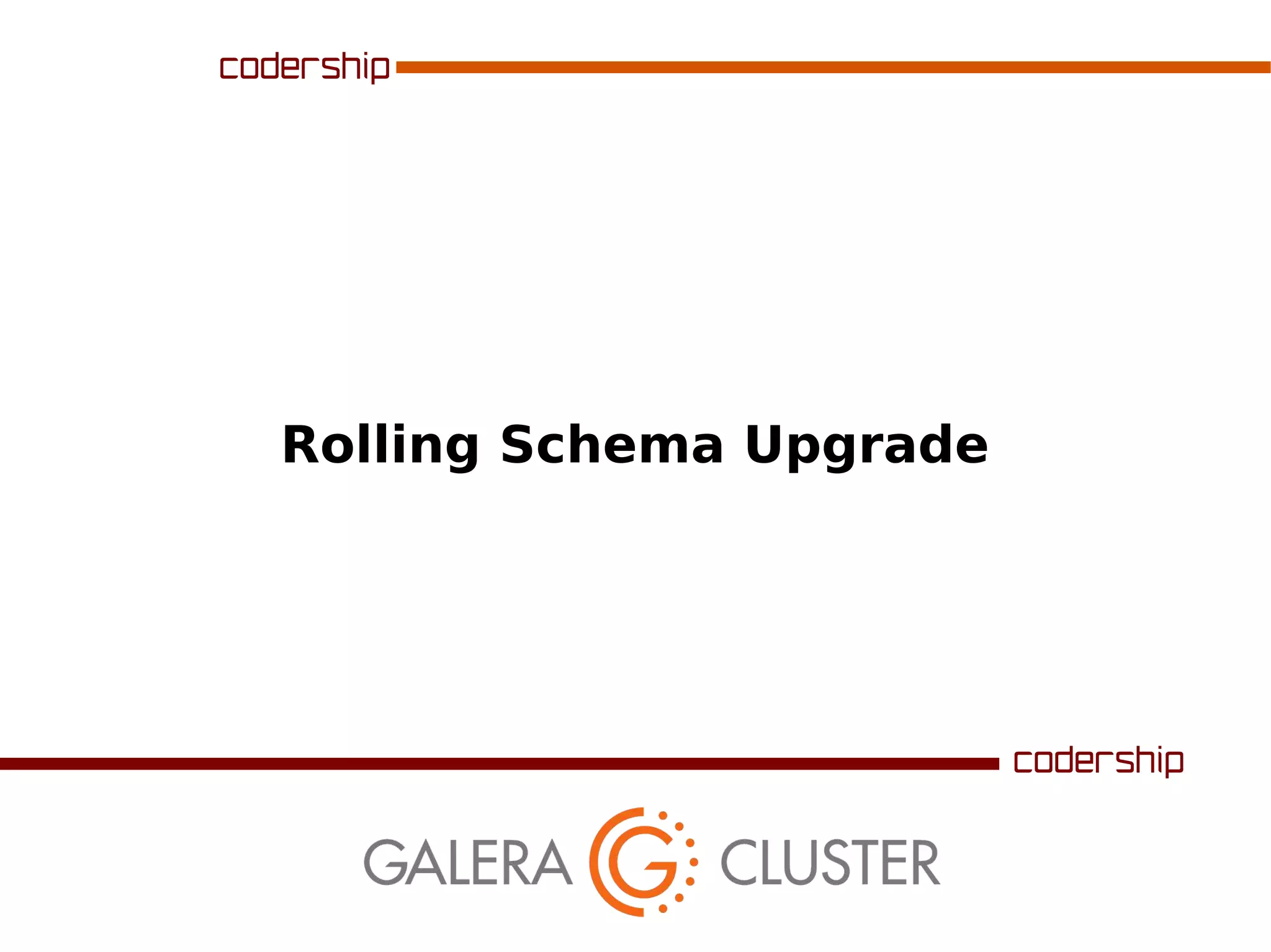 Zero Downtime Schema Changes - Galera Cluster - Best Practices | PDF