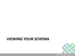 Viewing your schema