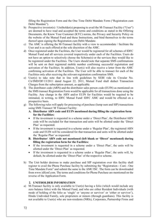 IDFC Money Manager Fund_Scheme information document | PDF