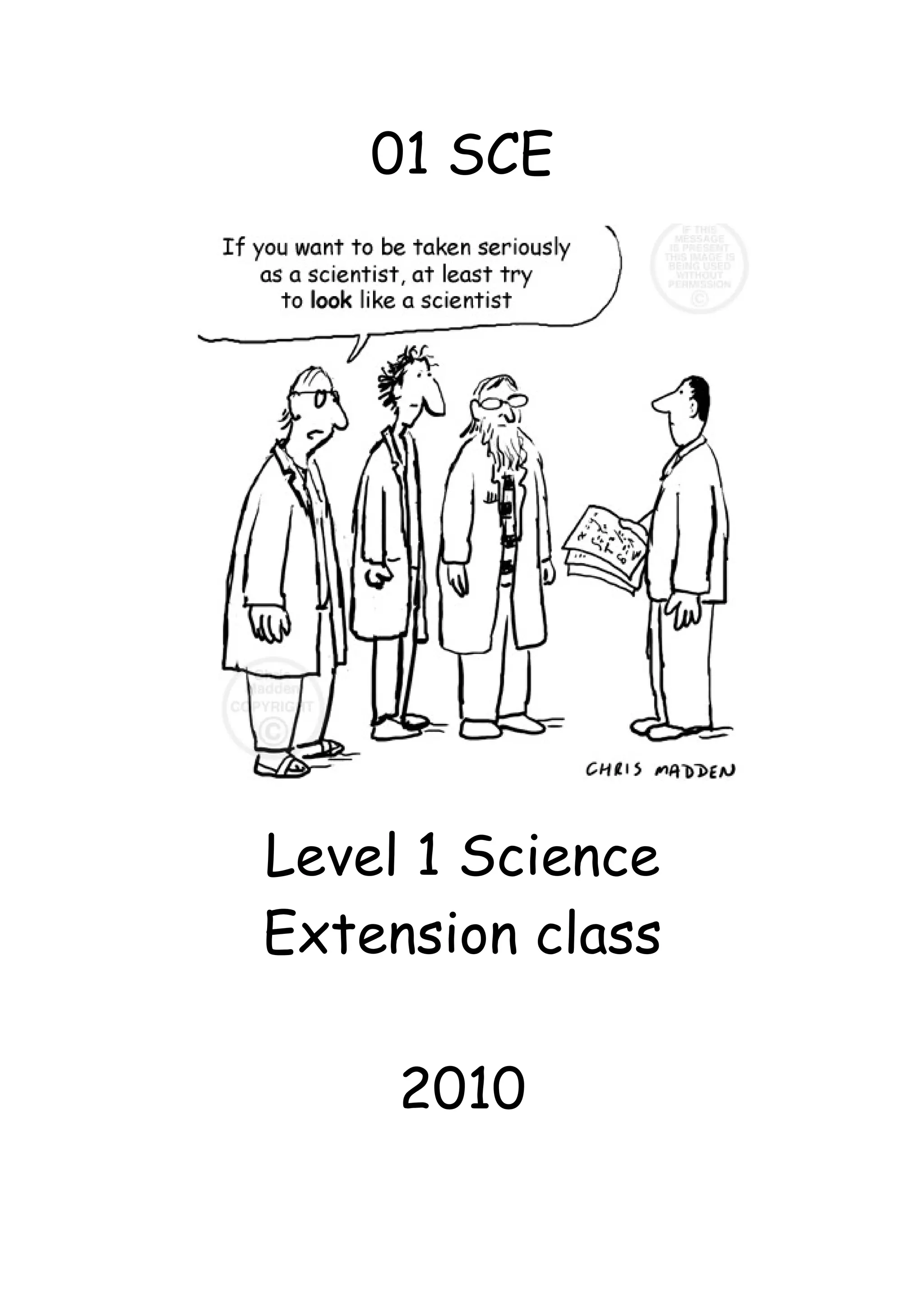 Scheme Ncea Level 1 Extension Class 2010 PDF
