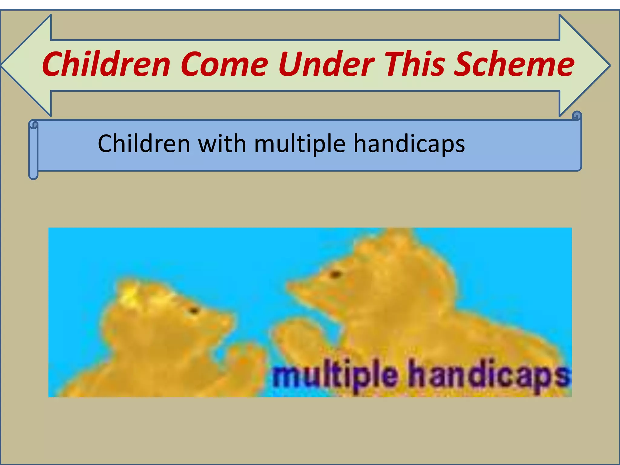 Multiple Handicap Scheme of integrated education for disabled children | PPTX