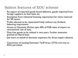 Schemes for encouraging exports | PPT