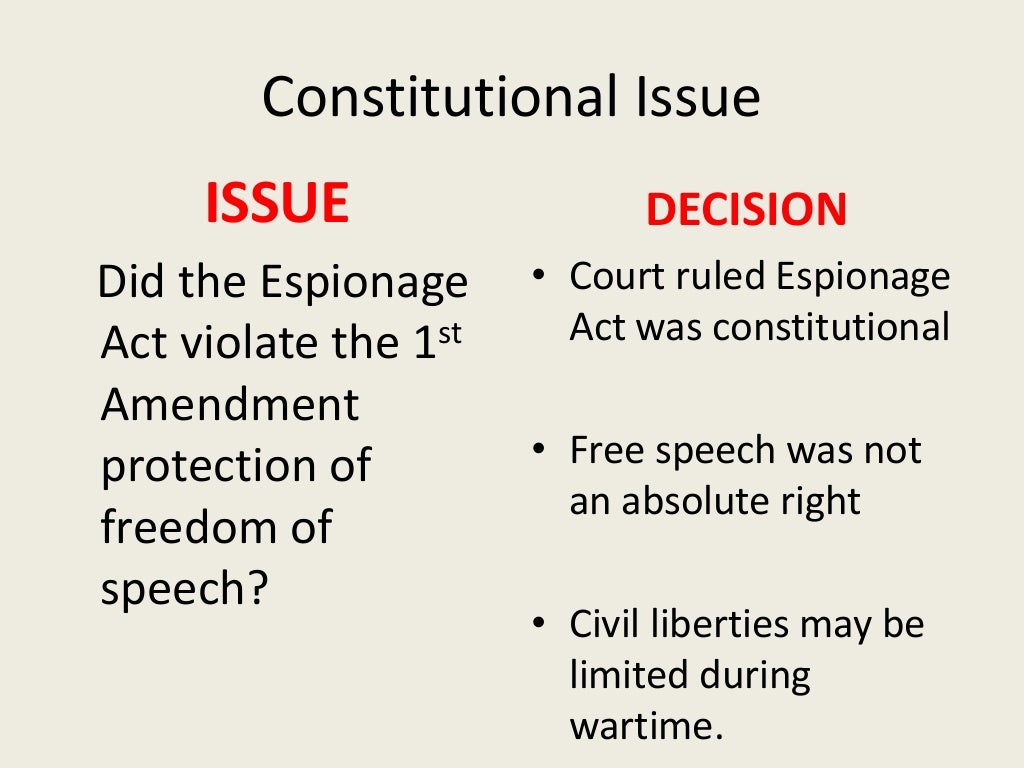 Schenck v. United States