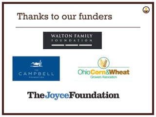 Thanks to our funders
 
