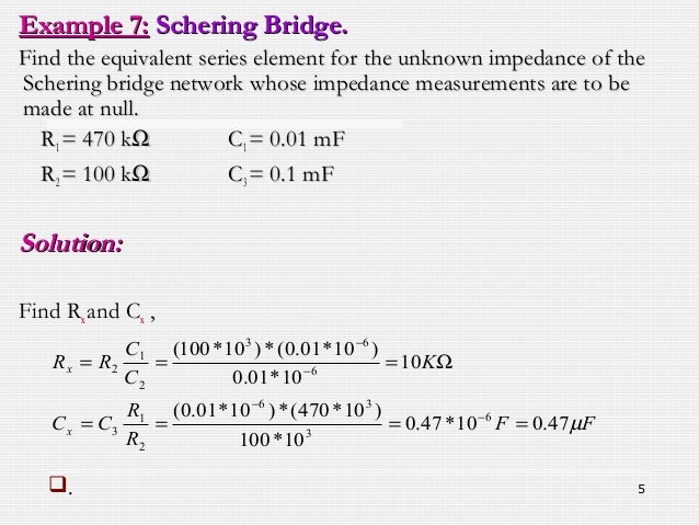 Schering bridge slideshare