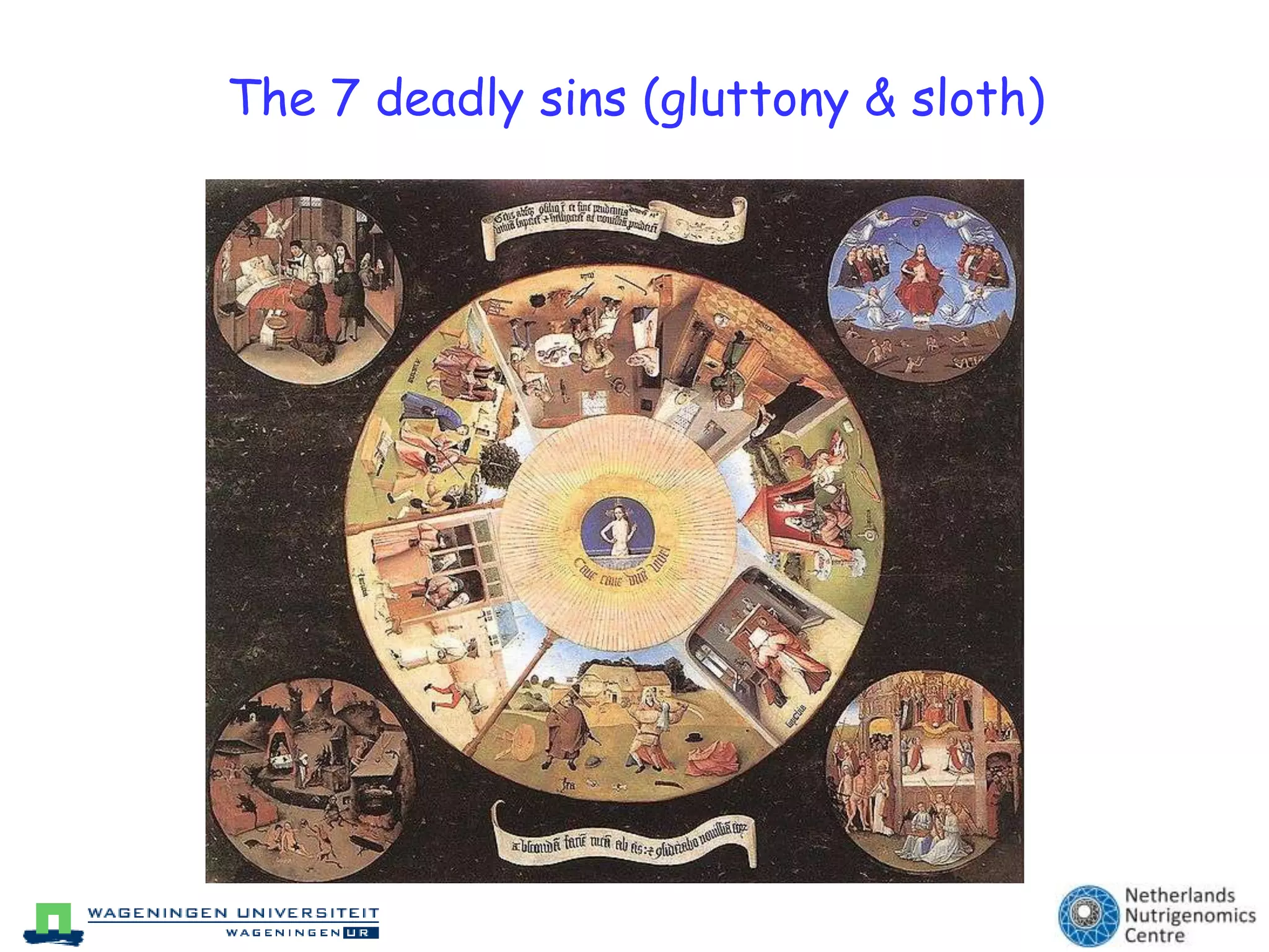The 7 deadly sins (gluttony & sloth)