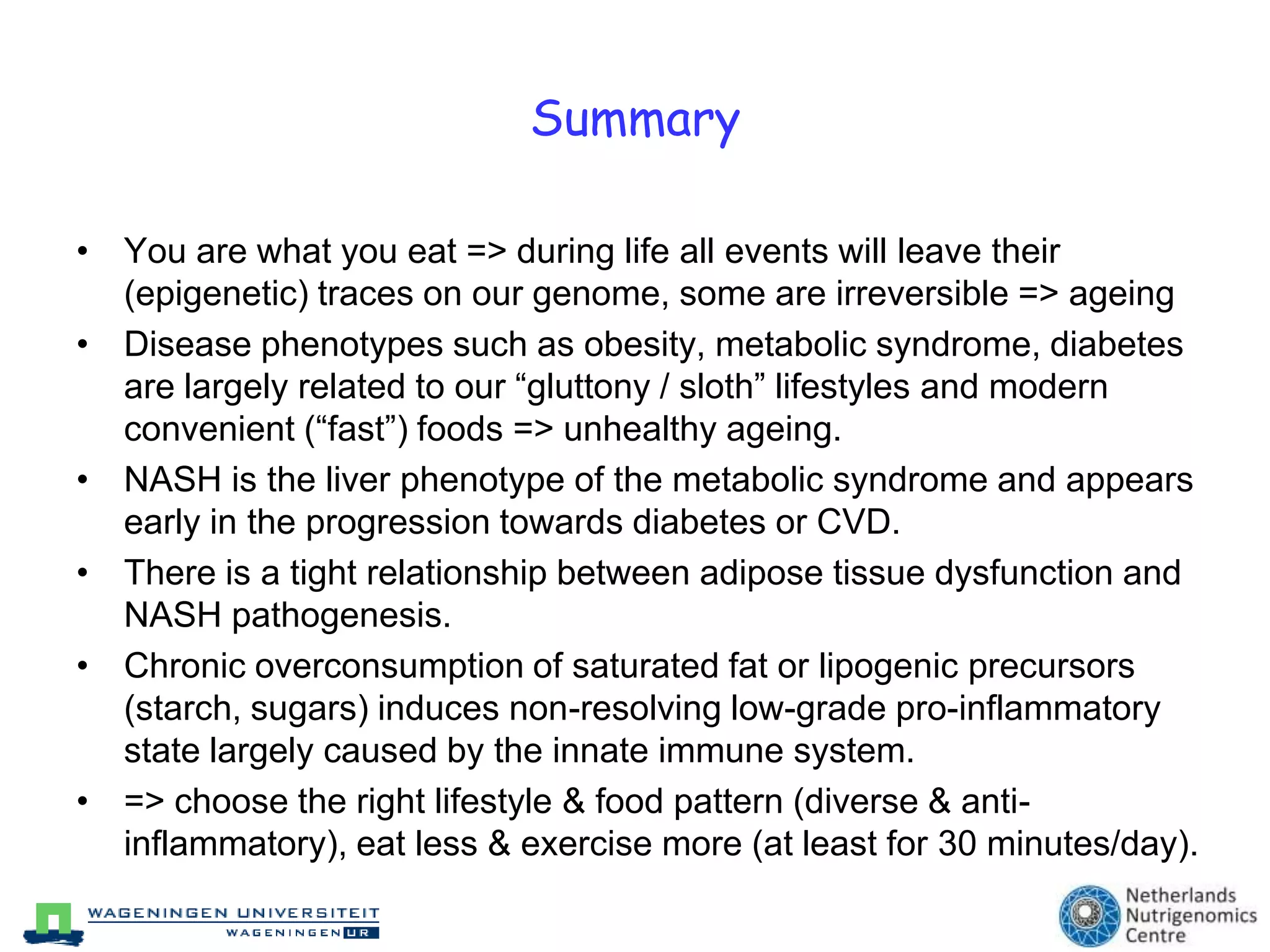 ConclusionWe identified clusters of plasma proteins associated with BMI and insulin in a healthy population. These clusters included earlier identified biomarkers for obesity-related disease as well as potential new biomarkers. These plasma protein clusters could have potential applications for improved phenotypic characterization of volunteers in nutritional intervention studies or as biomarkers in the early detection in obesity-linked disease development and progression.van DijkSJ, Feskens EJM, Heidema AG, Bos MB, van de Rest O, Geleijnse JM, de Groot CPGM, Müller M, Afman LA. Plasma Protein Profiling Reveals Protein Clusters Related to BMI and Insulin Levels in Middle-Aged Overweight Subjects. PLoS One. 2010 Dec 23;5(12):e14422 