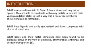 Schiff base and complexe | PPTX