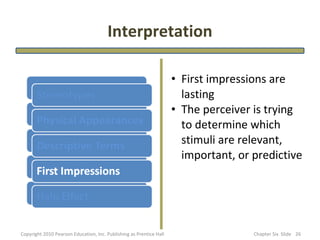 Interpretation

                                                                     • First impressions are
             ...
