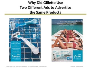 Why Did Gillette Use
Two Different Ads to Advertise
the Same Product?
Copyright 2010 Pearson Education, Inc. Publishing as Prentice Hall Chapter Seven Slide
 