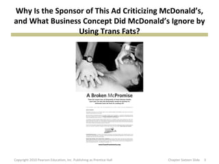 Why Is the Sponsor of This Ad Criticizing McDonald’s,
and What Business Concept Did McDonald’s Ignore by
                 ...
