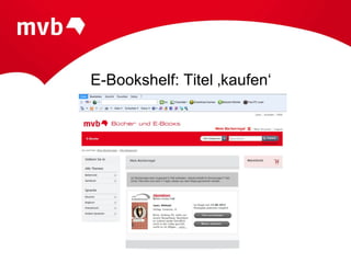E-Bookshelf: Titel ‚kaufen‘
 