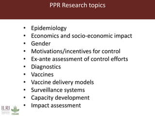 ILRI Animal and Human Health activities