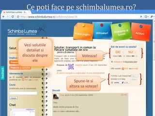 Schimba Lumea Prezentare