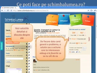 Schimba Lumea Prezentare