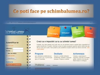 Schimba Lumea Prezentare