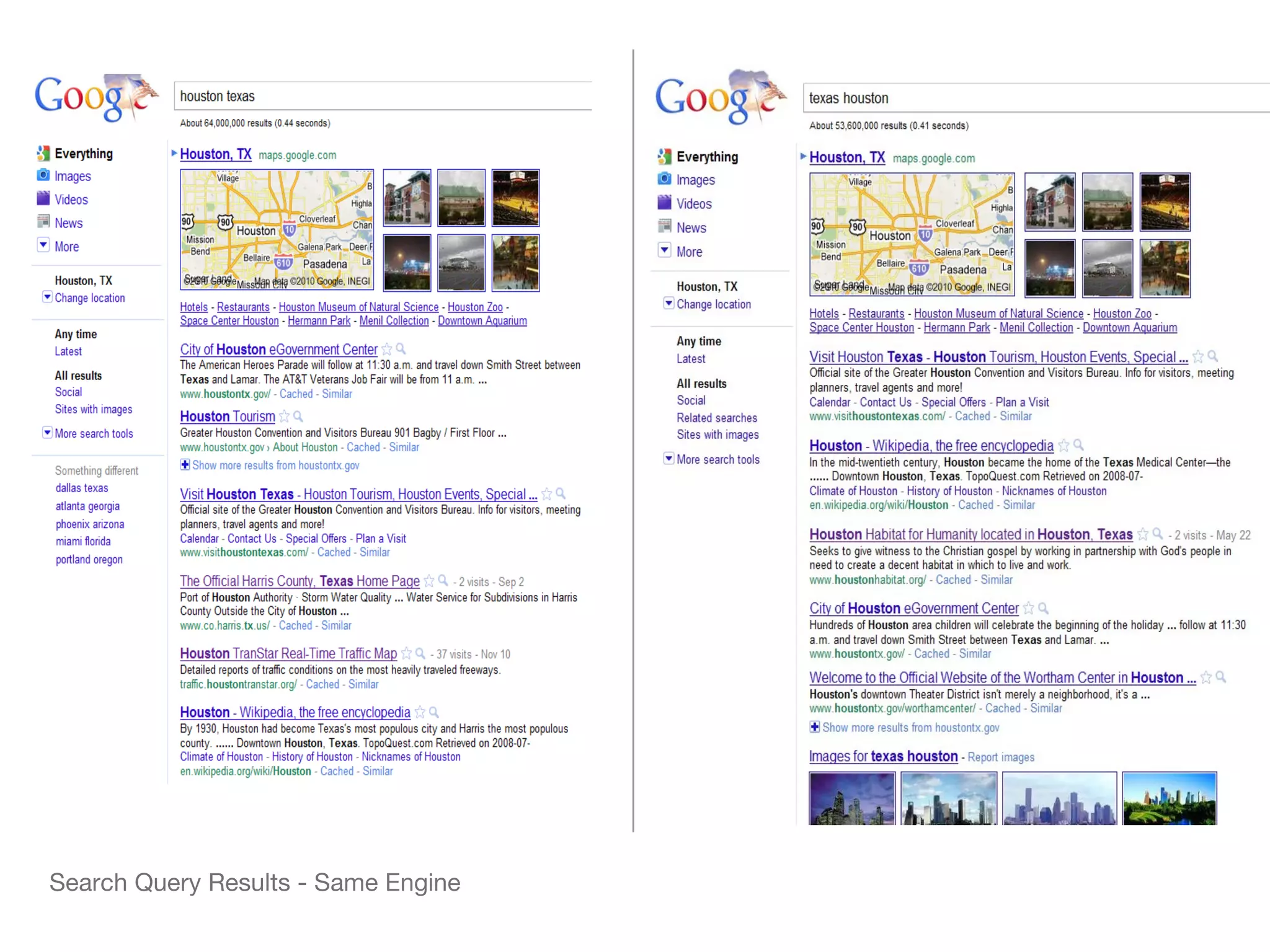Search Query Results - Same Engine 
