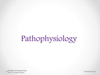 Pathophysiology
14/10/2018
Pediatric Schistosomiasis
Prof. Dr. Saad S Al Ani
15
 