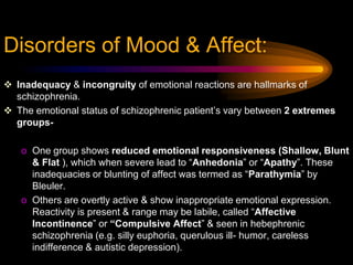 Systematic schizophrenia, which included catatonias, hebephrenias & paraphrenias.