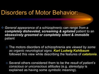 Carpentercoined the term ‘ deficit schizophrenia’  for specifically to those negative symptoms that are present as enduring traits. Deficit symptoms may be present during  & in between episodes of exacerbation of  positive symptoms regardless of patient’s medication status.