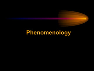   Phenomenology