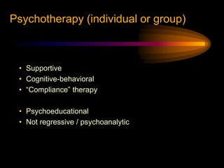 Delusions of Grandeur (sometimes in paranoid schizophrenia)Misidentifications Capgras syndrome (Capgras and Reboul-Lachaux, 1923)    An uncommon syndrome in which the patient believes that a person to whom they are close, usually a family member, has been replaced by exact double.     Associated with paranoid, suspicious beliefsIntermetamorphosis(Courbon and Tusques, 1932)    Characterized by Delusion that people have swapped    identities while maintaining the same appearance .      Involves a false recognition of both appearance and identity