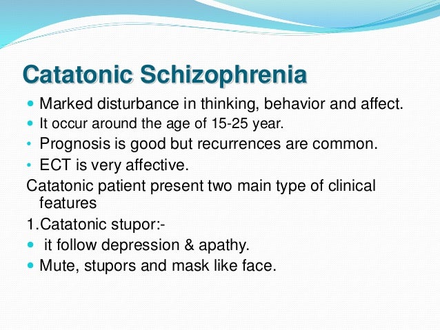 catatonic schizophrenia