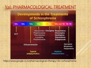 1(a). PHARMACOLOGICAL TREATMENT
https://www.google.co.in/pharmacological+therapy+for+schizophrenia
 