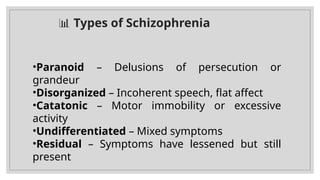 Schizophrenia & Nursing Care Psychiatric Nursing is a specialized field ...