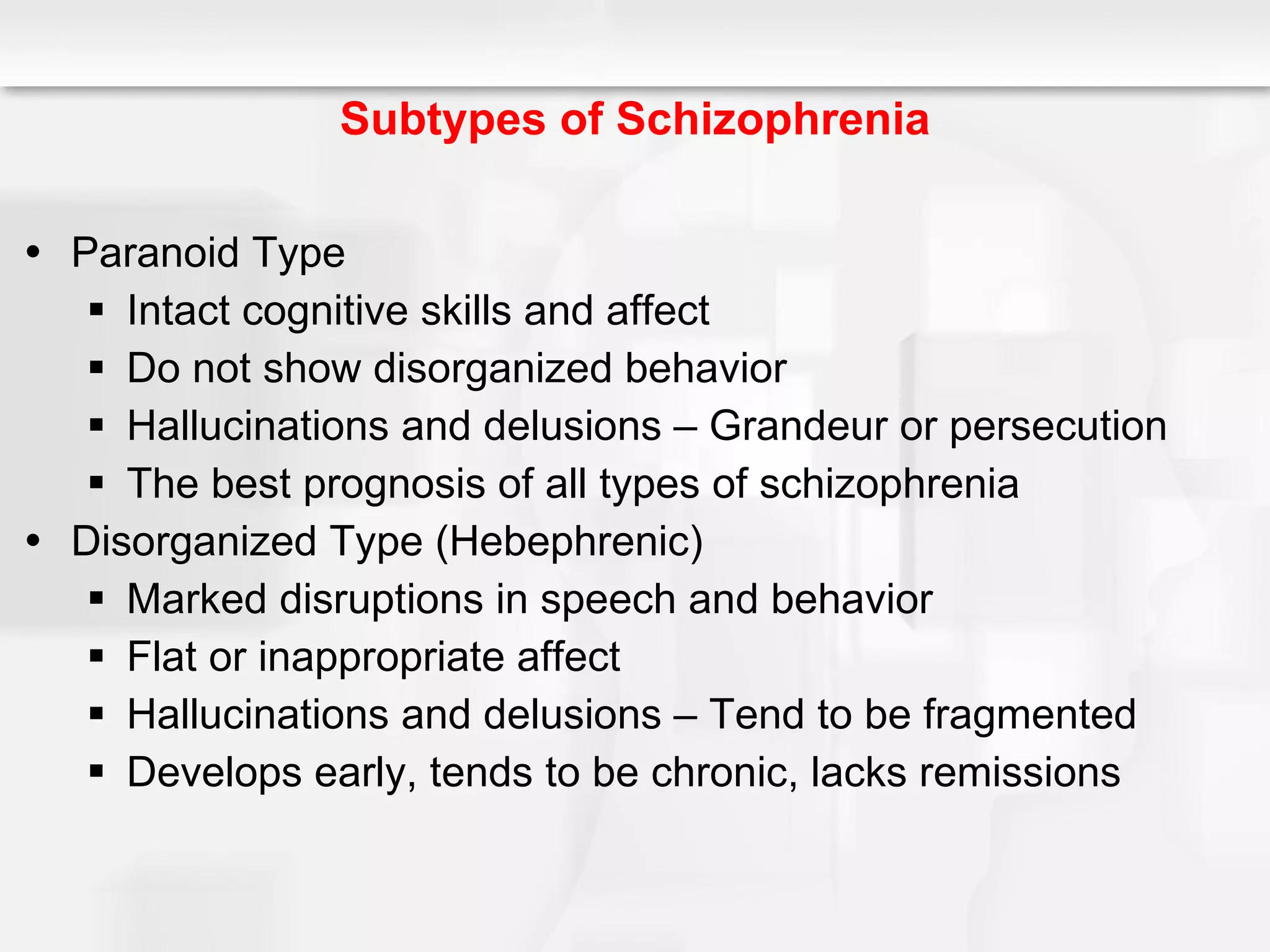 Schizophrenia & other psychotic disorder | PPT