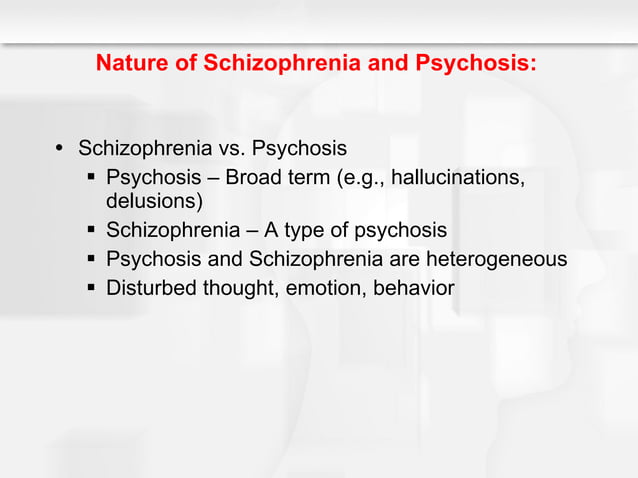 Schizophrenia & other psychotic disorder | PPT