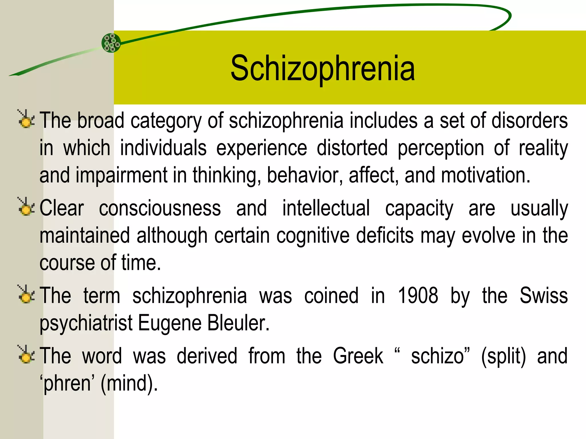 Schizophrenia & other psychotic disorders | PPT