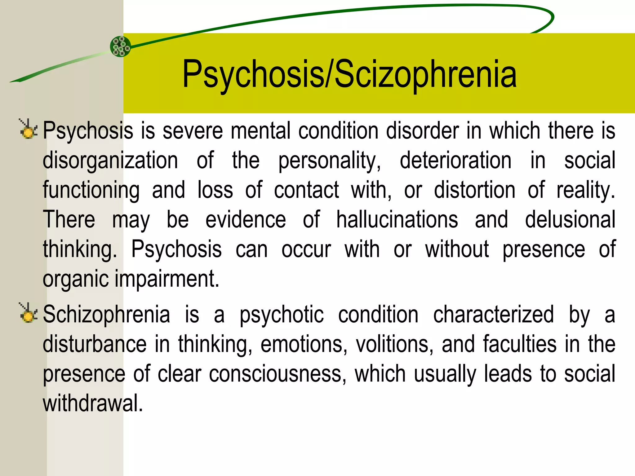 Schizophrenia & other psychotic disorders | PPT