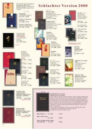 Schlachter Bibeln Version 2000 (Binefeld-Verlag)