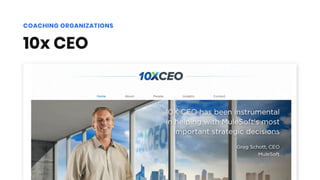 10x CEO
COACHING ORGANIZATIONS
 