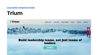 Trium
COACHING ORGANIZATIONS
 