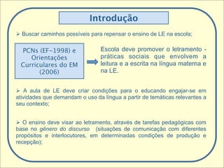 PDF) Ontologia do presente das línguas estrangeiras no dispositivo escolar:  capitalização da língua, do ensino e das subjetividades