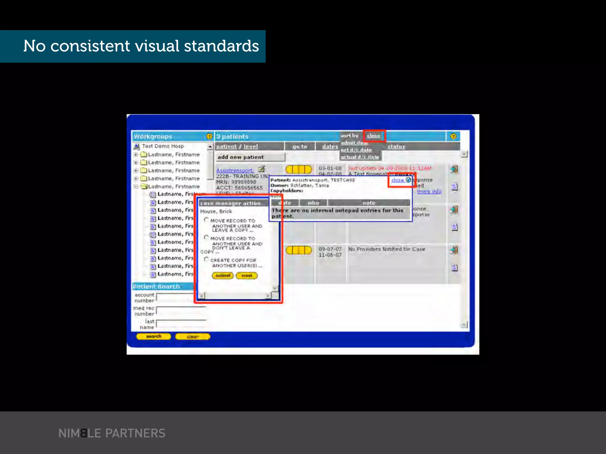 No consistent visual standards
 